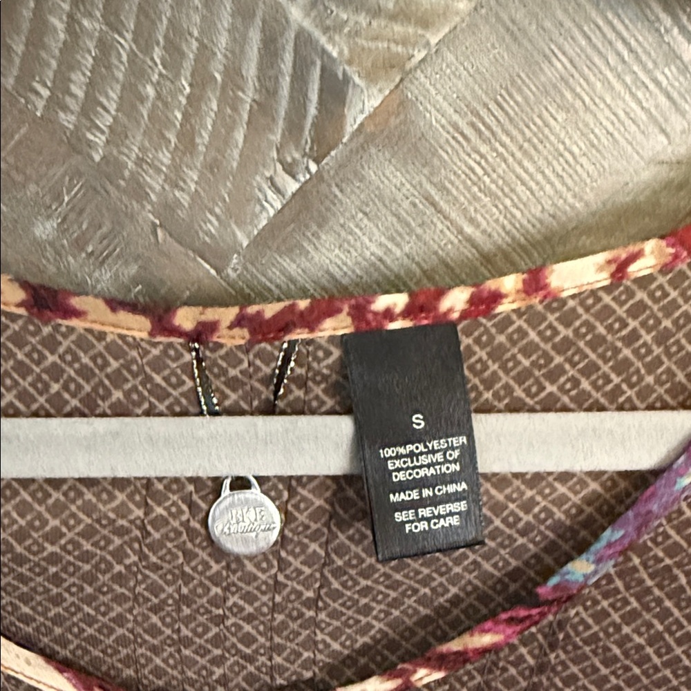 Bke Multicolor Patchwork Blouse With Lace Accents - image 2